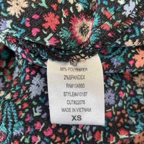 Chloe & Katie Women Crop Top XS Floral Print Wrap Y2K Retro Boho Hippie Festival - Picture 6 of 9